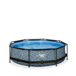 EXIT TOYS EXIT Stone Zwembad ø300x76cm Met Filterpomp - Grijs Online Kopen?