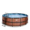 EXIT TOYS EXIT Wood Zwembad ø427x122cm Met Zandfilterpomp - Bruin Online Kopen?