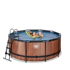 EXIT TOYS EXIT Wood Zwembad ø360x122cm Met Zandfilterpomp - Bruin Online Kopen? -EXIT TOYS Winkel 600x600 1206