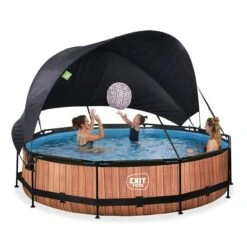 EXIT TOYS EXIT Wood Zwembad ø360x76cm Met Filterpomp En Schaduwdoek - Online Kopen? -EXIT TOYS Winkel 600x600 1593