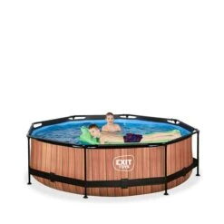EXIT TOYS EXIT Wood Zwembad ø300x76cm Met Filterpomp - Bruin Online Kopen? -EXIT TOYS Winkel 600x600 2392