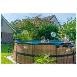 EXIT TOYS EXIT Wood Zwembad ø450x122cm Met Zandfilterpomp - Bruin Online Kopen? -EXIT TOYS Winkel 600x600 2511