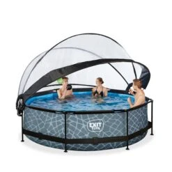 EXIT TOYS EXIT Stone Zwembad ø300x76cm Met Filterpomp En Overkapping Online Kopen? -EXIT TOYS Winkel 600x600 2636