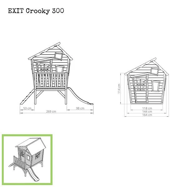 EXIT TOYS EXIT Crooky 300 Houten Speelhuis - Grijsbeige Online Kopen? 2 EXIT TOYS EXIT Crooky 300 Houten Speelhuis - Grijsbeige Online Kopen? - Afbeelding 2
