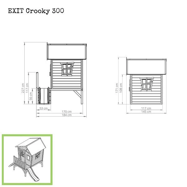EXIT TOYS EXIT Crooky 300 Houten Speelhuis - Grijsbeige Online Kopen? 3 EXIT TOYS EXIT Crooky 300 Houten Speelhuis - Grijsbeige Online Kopen? - Afbeelding 3