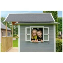 EXIT TOYS EXIT Loft 550 Houten Speelhuis - Grijs Online Kopen? -EXIT TOYS Winkel 600x600 410