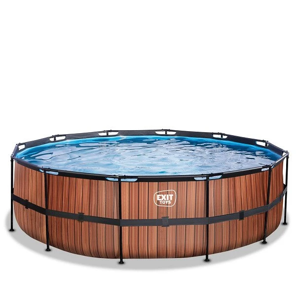 EXIT TOYS EXIT Wood Zwembad ø488x122cm Met Zandfilterpomp - Bruin Online Kopen? 2 EXIT TOYS EXIT Wood Zwembad ø488x122cm Met Zandfilterpomp - Bruin Online Kopen? - Afbeelding 2