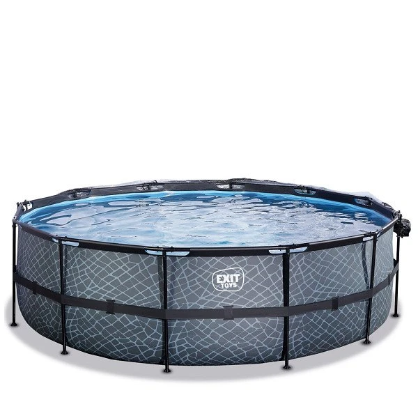 EXIT TOYS EXIT Stone Zwembad ø488x122cm Met Zandfilterpomp - Grijs Online Kopen? 2 EXIT TOYS EXIT Stone Zwembad ø488x122cm Met Zandfilterpomp - Grijs Online Kopen? - Afbeelding 2