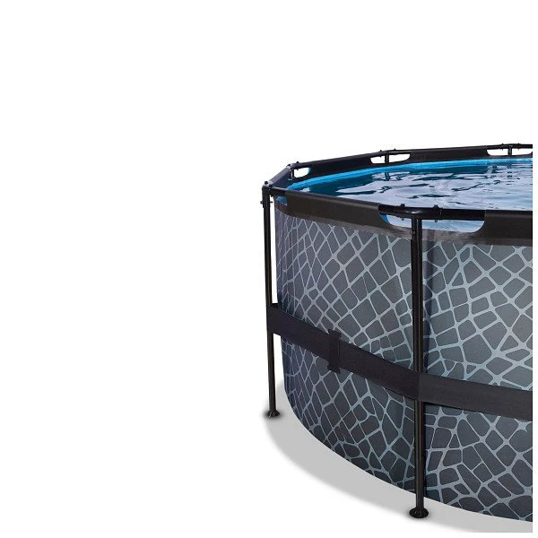 EXIT TOYS EXIT Stone Zwembad ø488x122cm Met Zandfilterpomp - Grijs Online Kopen? 3 EXIT TOYS EXIT Stone Zwembad ø488x122cm Met Zandfilterpomp - Grijs Online Kopen? - Afbeelding 3