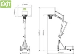 EXIT TOYS EXIT Galaxy Verplaatsbaar Basketbalpaal Met Dunkring -EXIT TOYS Winkel 900 1350 exit 46 05 11 00 int 10