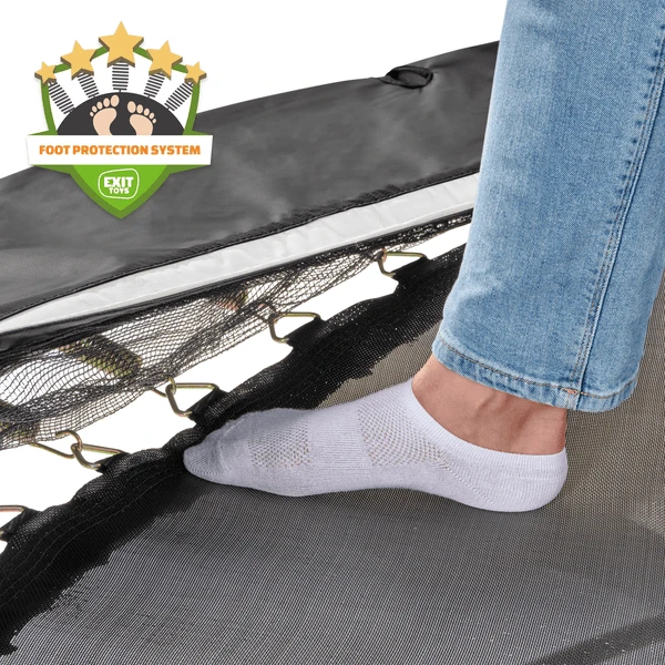 EXIT TOYS EXIT Allure Premium Trampoline 214x366cm - Zwart 4 EXIT TOYS EXIT Allure Premium Trampoline 214x366cm - Zwart - Afbeelding 4