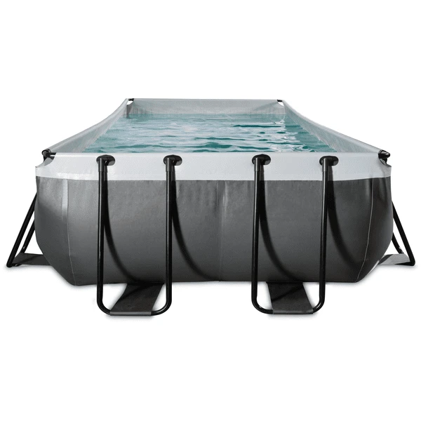 EXIT TOYS EXIT Black Leather Zwembad 400x200x100cm Met Filterpomp - Zwart 3 EXIT TOYS EXIT Black Leather Zwembad 400x200x100cm Met Filterpomp - Zwart - Afbeelding 3