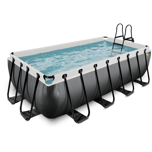 EXIT TOYS EXIT Black Leather Zwembad 400x200x100cm Met Filterpomp - Zwart 1 EXIT TOYS EXIT Black Leather Zwembad 400x200x100cm Met Filterpomp - Zwart