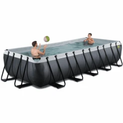 EXIT TOYS EXIT Black Leather Zwembad 540x250x100cm Met Filterpomp - Zwart -EXIT TOYS Winkel exit black leather zwembad 540x250x100cm met filterpomp zwart a337760 4