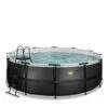 EXIT TOYS EXIT Black Leather Zwembad ø427x122cm Met Filterpomp - Zwart