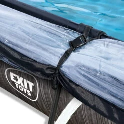 EXIT TOYS EXIT Black Wood Zwembad 220x150x65cm Met Filterpomp En Overkapping - Zwart -EXIT TOYS Winkel exit black wood zwembad 220x150x65cm met filterpomp en overkapping zwart 6