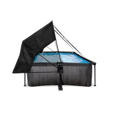 EXIT TOYS EXIT Black Wood Zwembad 220x150x65cm Met Filterpomp En Schaduwdoek - Zwart -EXIT TOYS Winkel exit black wood zwembad 220x150x65cm met filterpomp en schaduwdoek zwart 3