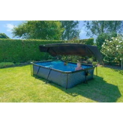 EXIT TOYS EXIT Black Wood Zwembad 300x200x65cm Met Filterpomp En Schaduwdoek - Zwart -EXIT TOYS Winkel exit black wood zwembad 300x200x65cm met filterpomp en schaduwdoek zwart 9