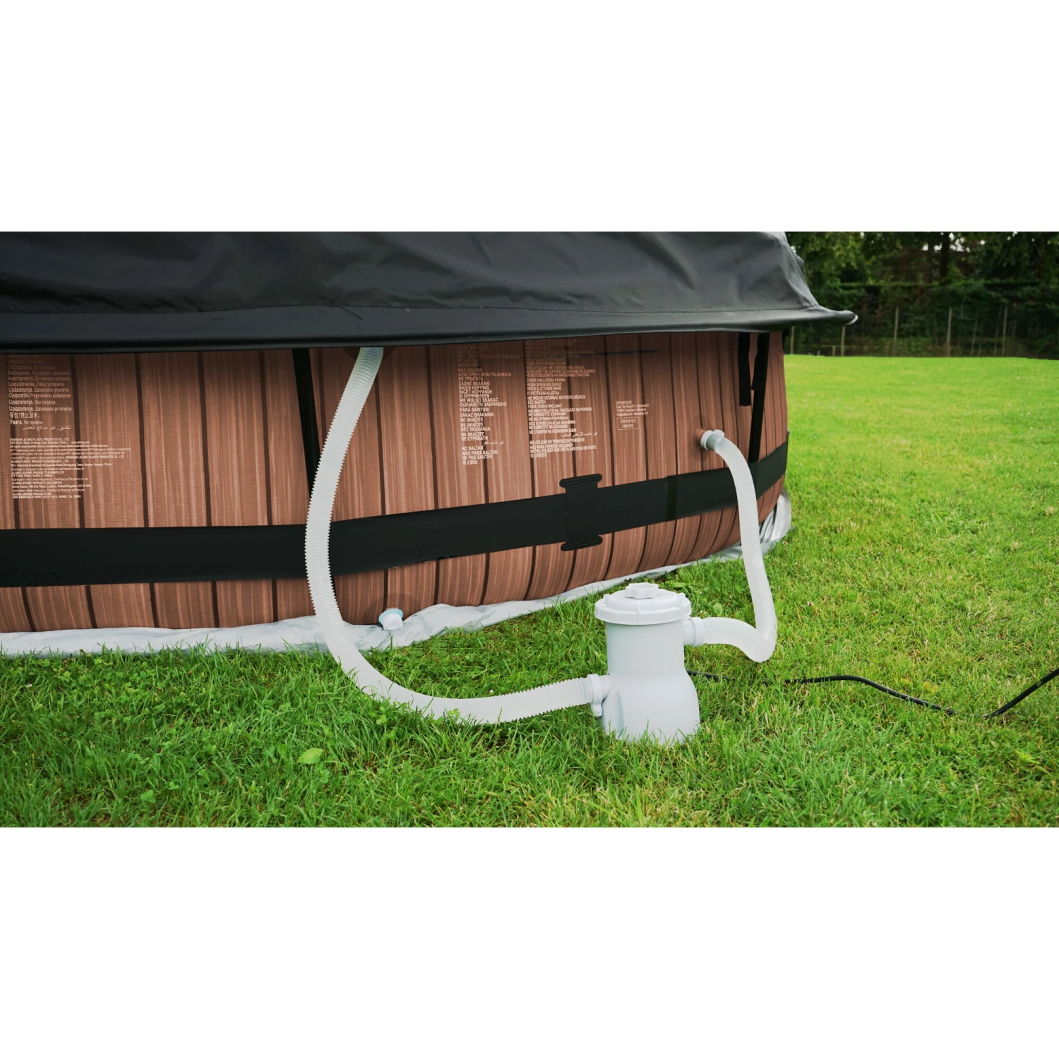 EXIT TOYS EXIT Black Wood Zwembad ø360x76cm Met Filterpomp En Overkapping - Zwart 14 EXIT TOYS EXIT Black Wood Zwembad ø360x76cm Met Filterpomp En Overkapping - Zwart - Afbeelding 14