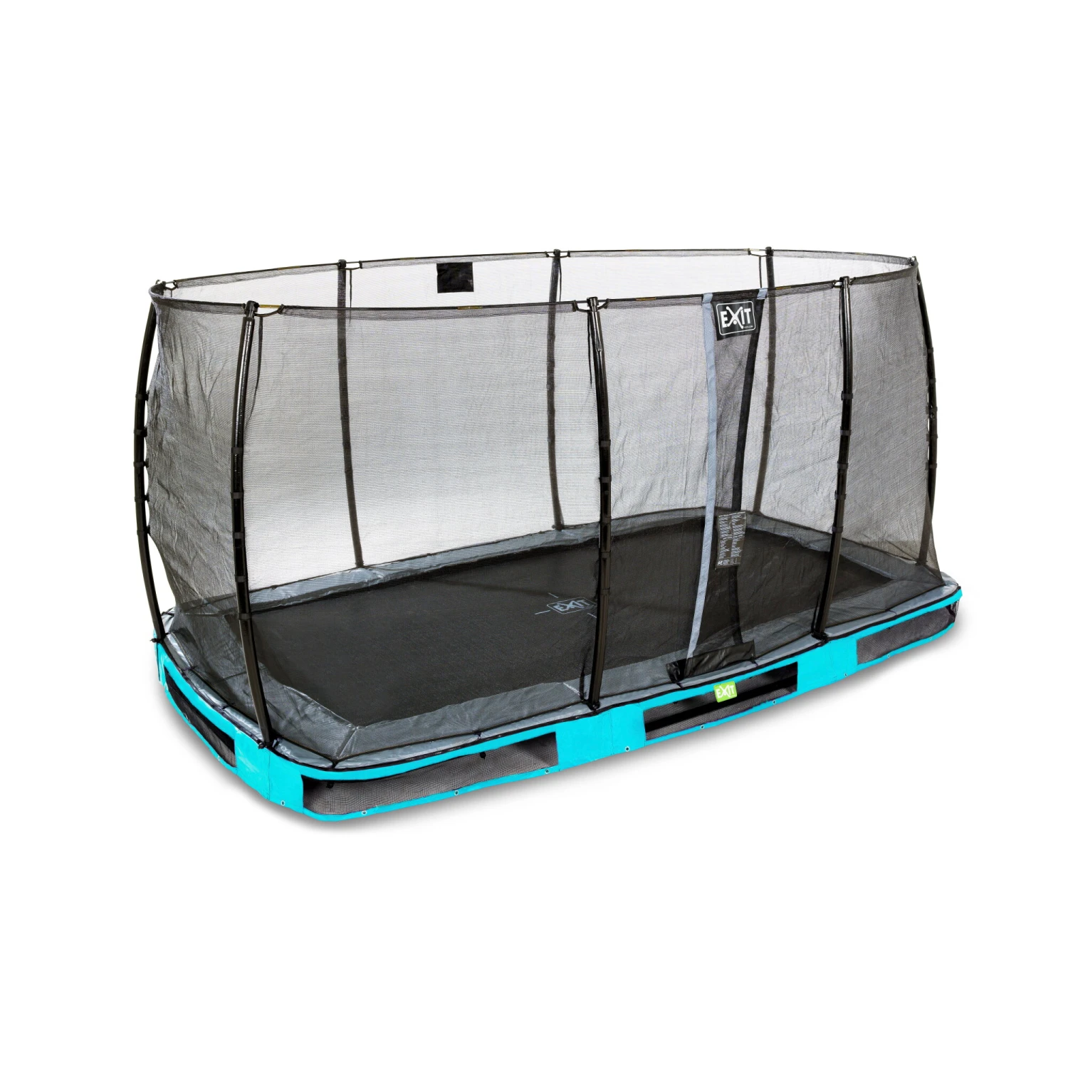 EXIT TOYS EXIT Elegant Inground Trampoline 214x366cm Met Economy Veiligheidsnet - Blauw 2 EXIT TOYS EXIT Elegant Inground Trampoline 214x366cm Met Economy Veiligheidsnet - Blauw - Afbeelding 2