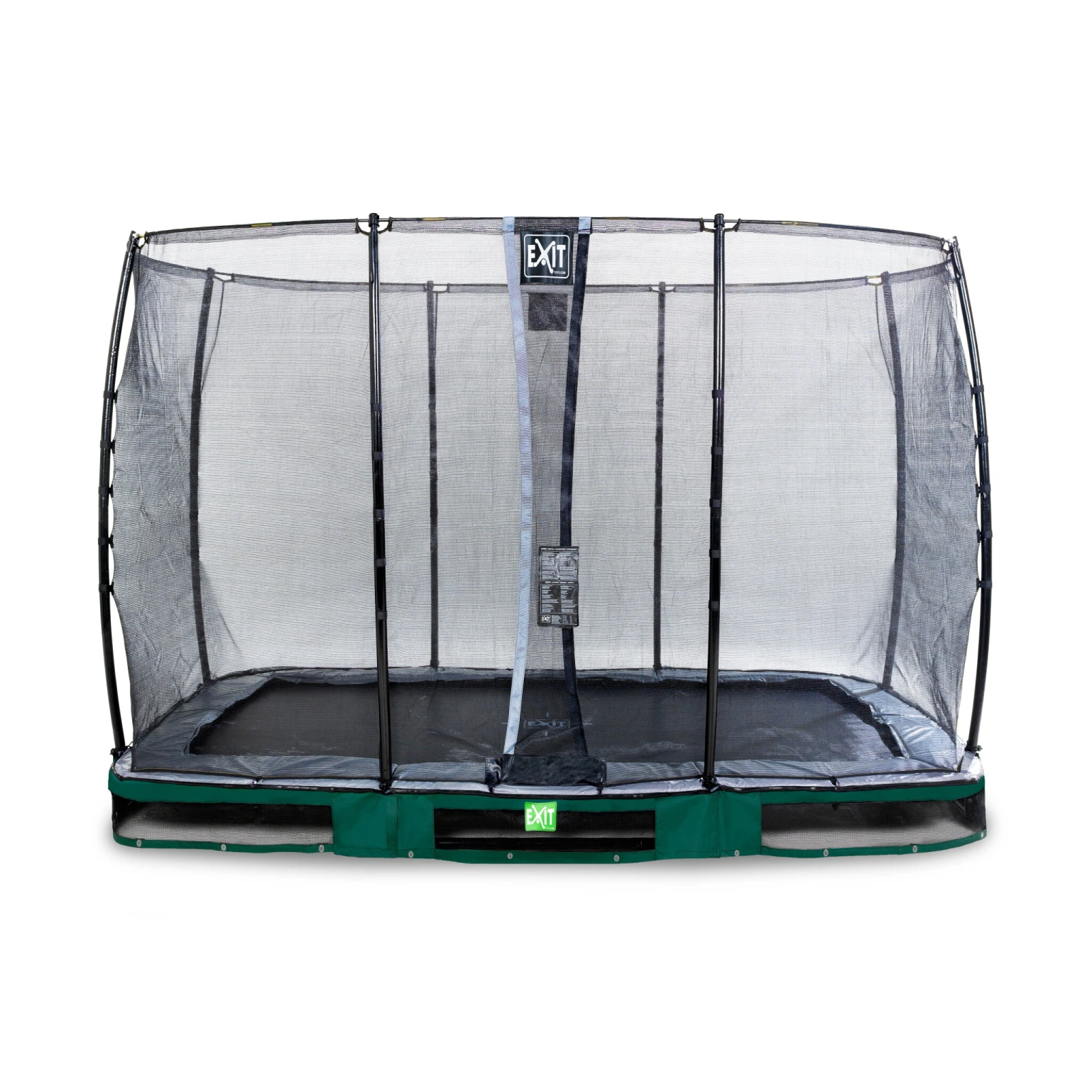 EXIT TOYS EXIT Elegant Inground Trampoline 214x366cm Met Economy Veiligheidsnet - Groen 1 EXIT TOYS EXIT Elegant Inground Trampoline 214x366cm Met Economy Veiligheidsnet - Groen