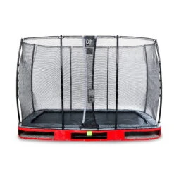 EXIT TOYS EXIT Elegant Inground Trampoline 214x366cm Met Economy Veiligheidsnet - Rood