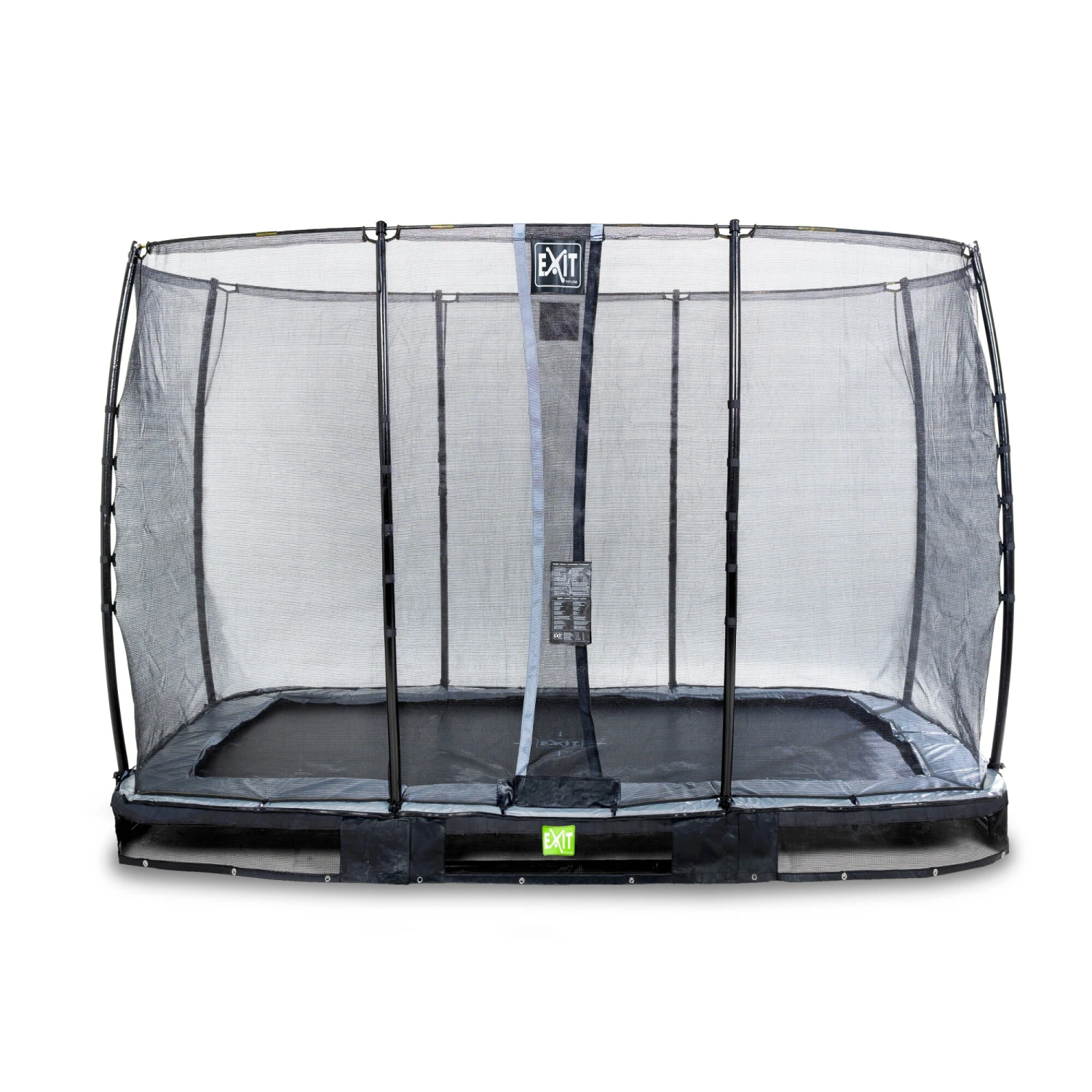 EXIT TOYS EXIT Elegant Inground Trampoline 214x366cm Met Economy Veiligheidsnet - Zwart 1 EXIT TOYS EXIT Elegant Inground Trampoline 214x366cm Met Economy Veiligheidsnet - Zwart