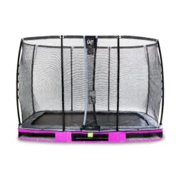 EXIT TOYS EXIT Elegant Premium Inground Trampoline 214x366cm Met Deluxe Veiligheidsnet - Paars