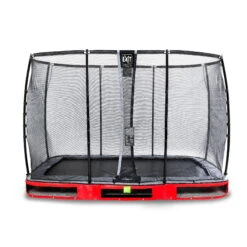 EXIT TOYS EXIT Elegant Premium Inground Trampoline 214x366cm Met Deluxe Veiligheidsnet - Rood