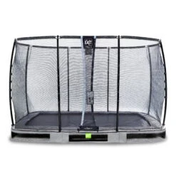 EXIT TOYS EXIT Elegant Premium Inground Trampoline 244x427cm Met Deluxe Veiligheidsnet - Grijs
