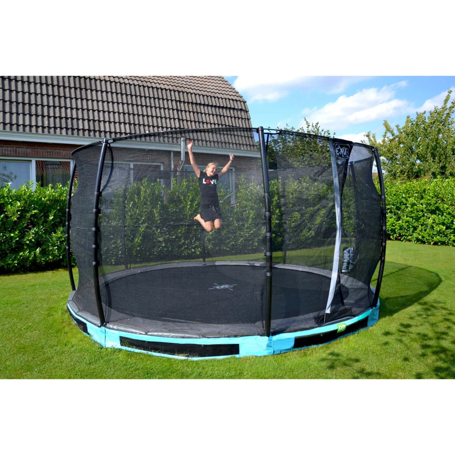 EXIT TOYS EXIT Elegant Premium Inground Trampoline ø366cm Met Deluxe Veiligheidsnet - Blauw 12 EXIT TOYS EXIT Elegant Premium Inground Trampoline ø366cm Met Deluxe Veiligheidsnet - Blauw - Afbeelding 12