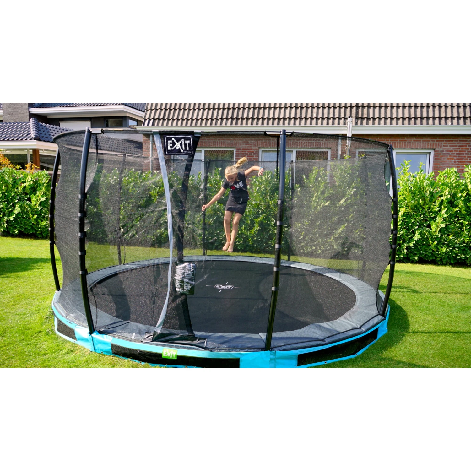EXIT TOYS EXIT Elegant Premium Inground Trampoline ø366cm Met Deluxe Veiligheidsnet - Blauw 13 EXIT TOYS EXIT Elegant Premium Inground Trampoline ø366cm Met Deluxe Veiligheidsnet - Blauw - Afbeelding 13