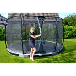 EXIT TOYS EXIT Elegant Premium Inground Trampoline ø427cm Met Deluxe Veiligheidsnet - Grijs -EXIT TOYS Winkel exit elegant premium inground trampoline o427cm met deluxe veiligheidsnet grijs 12