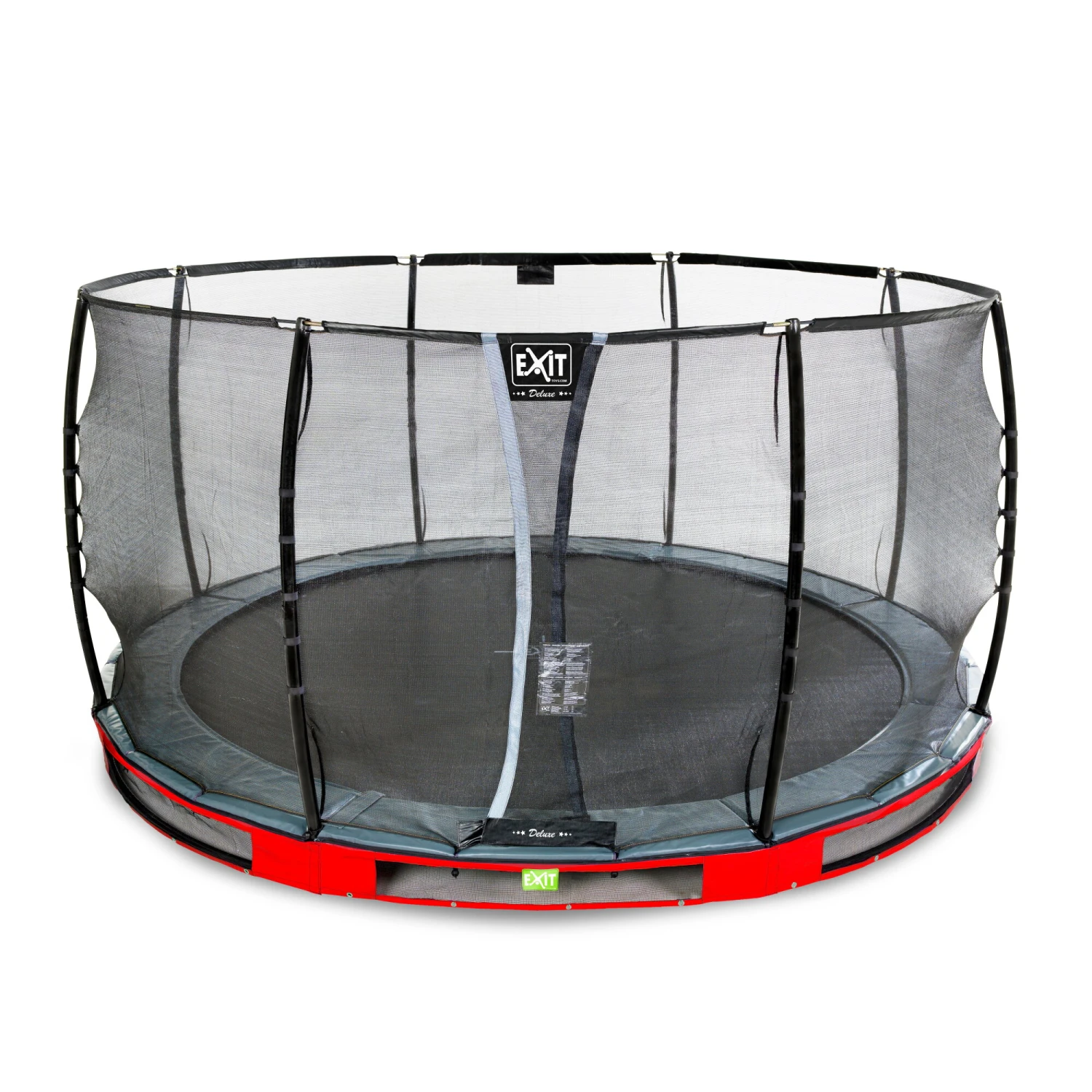 EXIT TOYS EXIT Elegant Premium Inground Trampoline ø427cm Met Deluxe Veiligheidsnet - Rood 2 EXIT TOYS EXIT Elegant Premium Inground Trampoline ø427cm Met Deluxe Veiligheidsnet - Rood - Afbeelding 2