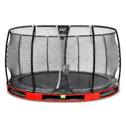 EXIT TOYS EXIT Elegant Premium Inground Trampoline ø427cm Met Deluxe Veiligheidsnet - Rood