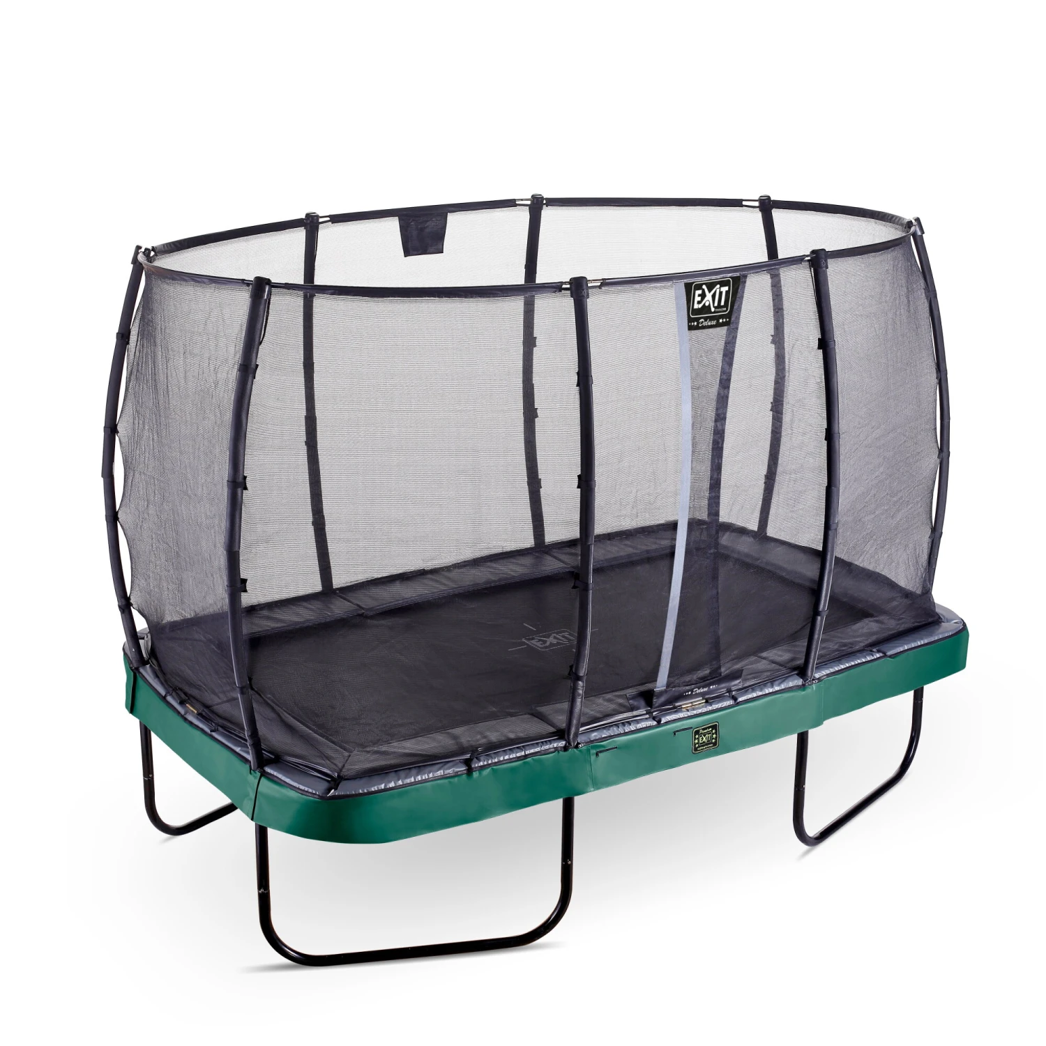 EXIT TOYS EXIT Elegant Premium Trampoline 244x427cm Met Deluxe Veiligheidsnet - Groen 2 EXIT TOYS EXIT Elegant Premium Trampoline 244x427cm Met Deluxe Veiligheidsnet - Groen - Afbeelding 2
