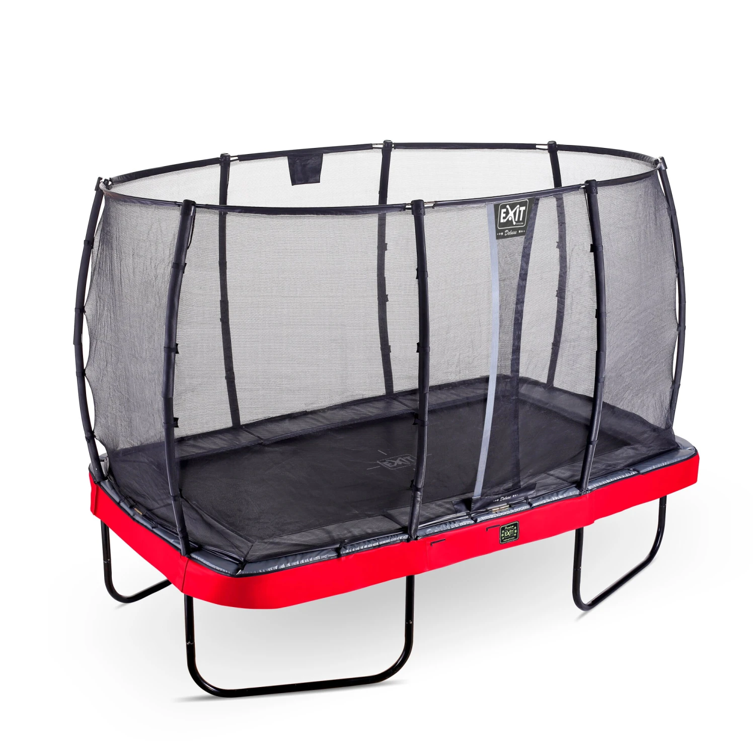 EXIT TOYS EXIT Elegant Premium Trampoline 244x427cm Met Deluxe Veiligheidsnet - Rood 2 EXIT TOYS EXIT Elegant Premium Trampoline 244x427cm Met Deluxe Veiligheidsnet - Rood - Afbeelding 2