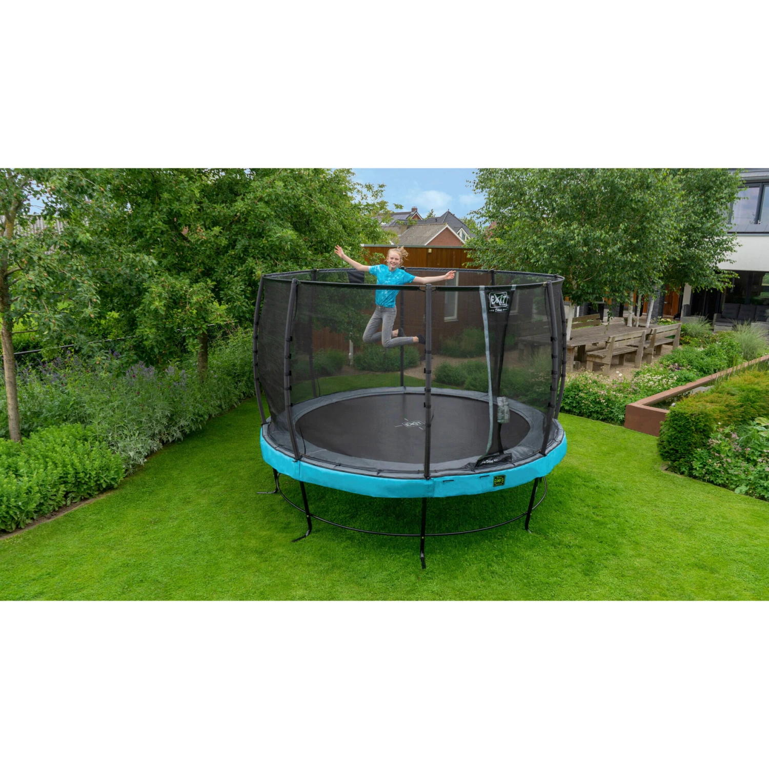 EXIT TOYS EXIT Elegant Premium Trampoline ø305cm Met Deluxe Veiligheidsnet - Blauw 13 EXIT TOYS EXIT Elegant Premium Trampoline ø305cm Met Deluxe Veiligheidsnet - Blauw - Afbeelding 13