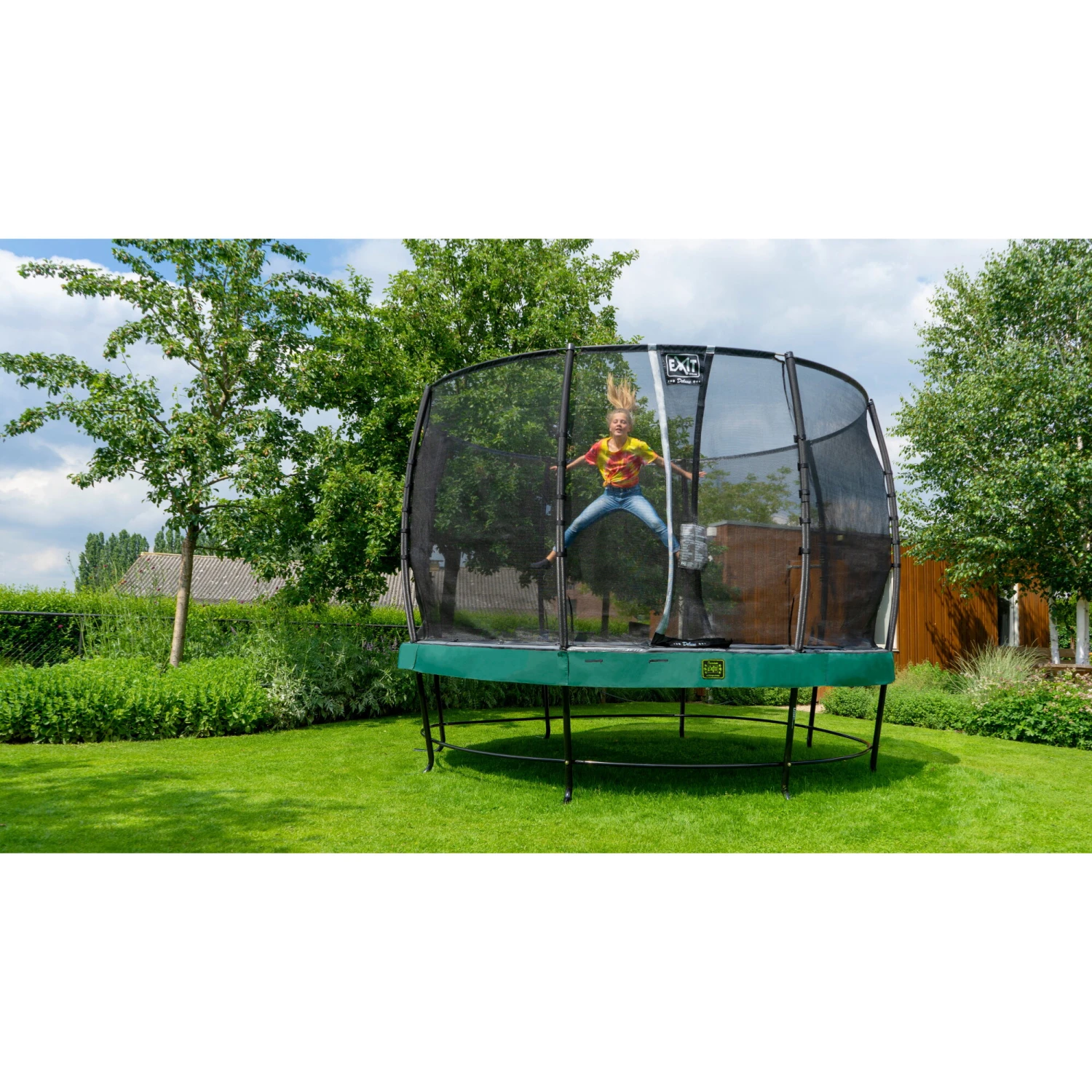 EXIT TOYS EXIT Elegant Premium Trampoline ø305cm Met Deluxe Veiligheidsnet - Groen 13 EXIT TOYS EXIT Elegant Premium Trampoline ø305cm Met Deluxe Veiligheidsnet - Groen - Afbeelding 13