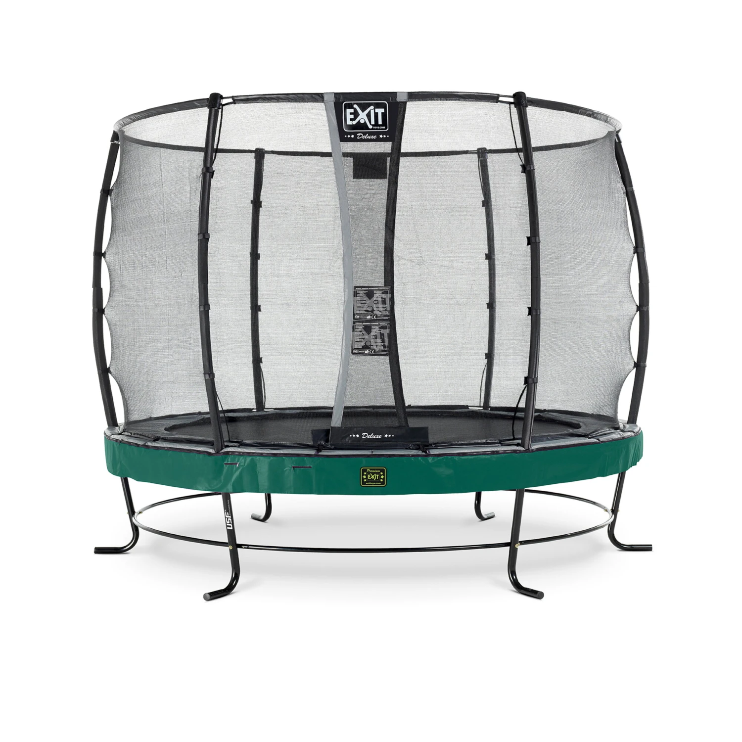 EXIT TOYS EXIT Elegant Premium Trampoline ø305cm Met Deluxe Veiligheidsnet - Groen 1 EXIT TOYS EXIT Elegant Premium Trampoline ø305cm Met Deluxe Veiligheidsnet - Groen