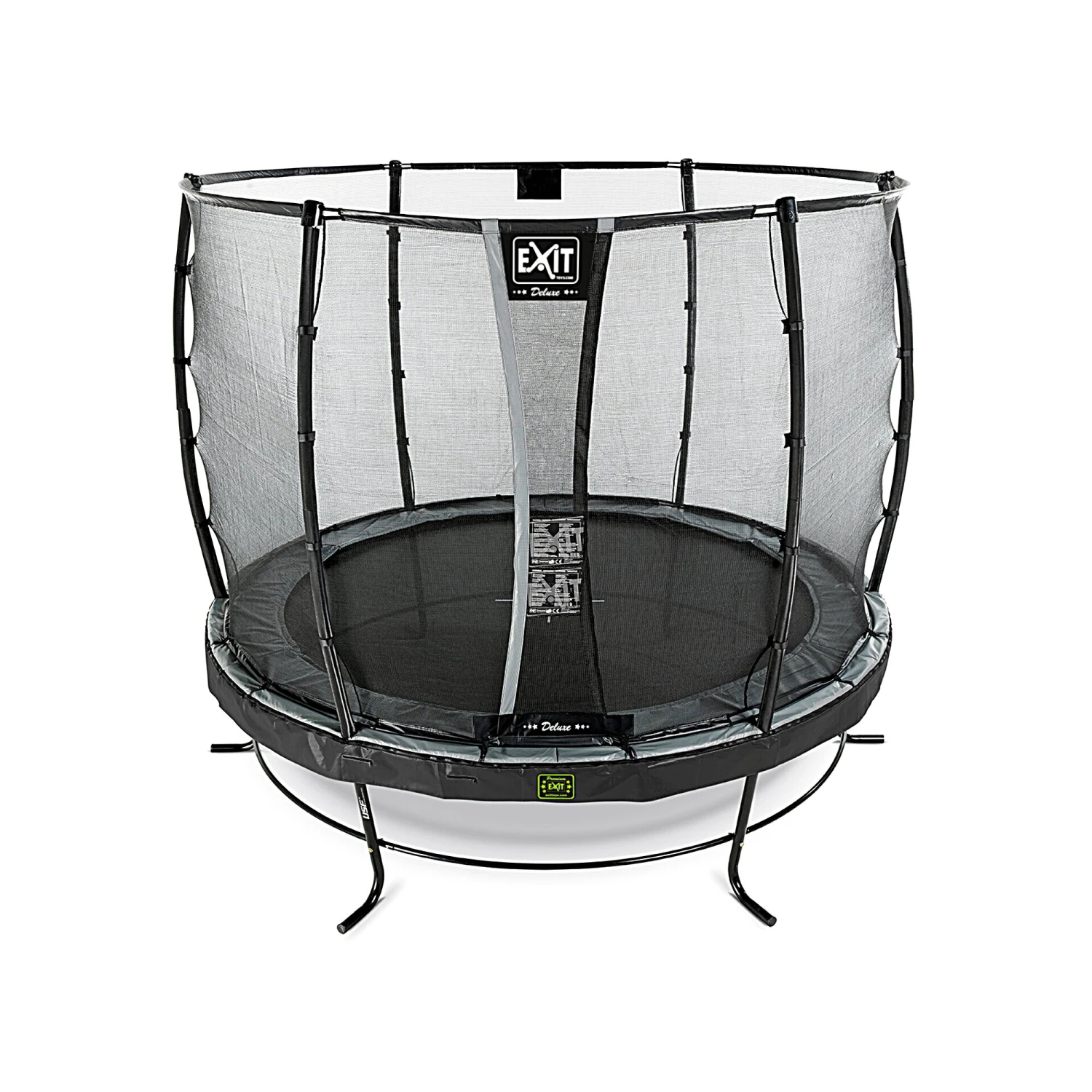 EXIT TOYS EXIT Elegant Premium Trampoline ø305cm Met Deluxe Veiligheidsnet - Zwart 2 EXIT TOYS EXIT Elegant Premium Trampoline ø305cm Met Deluxe Veiligheidsnet - Zwart - Afbeelding 2