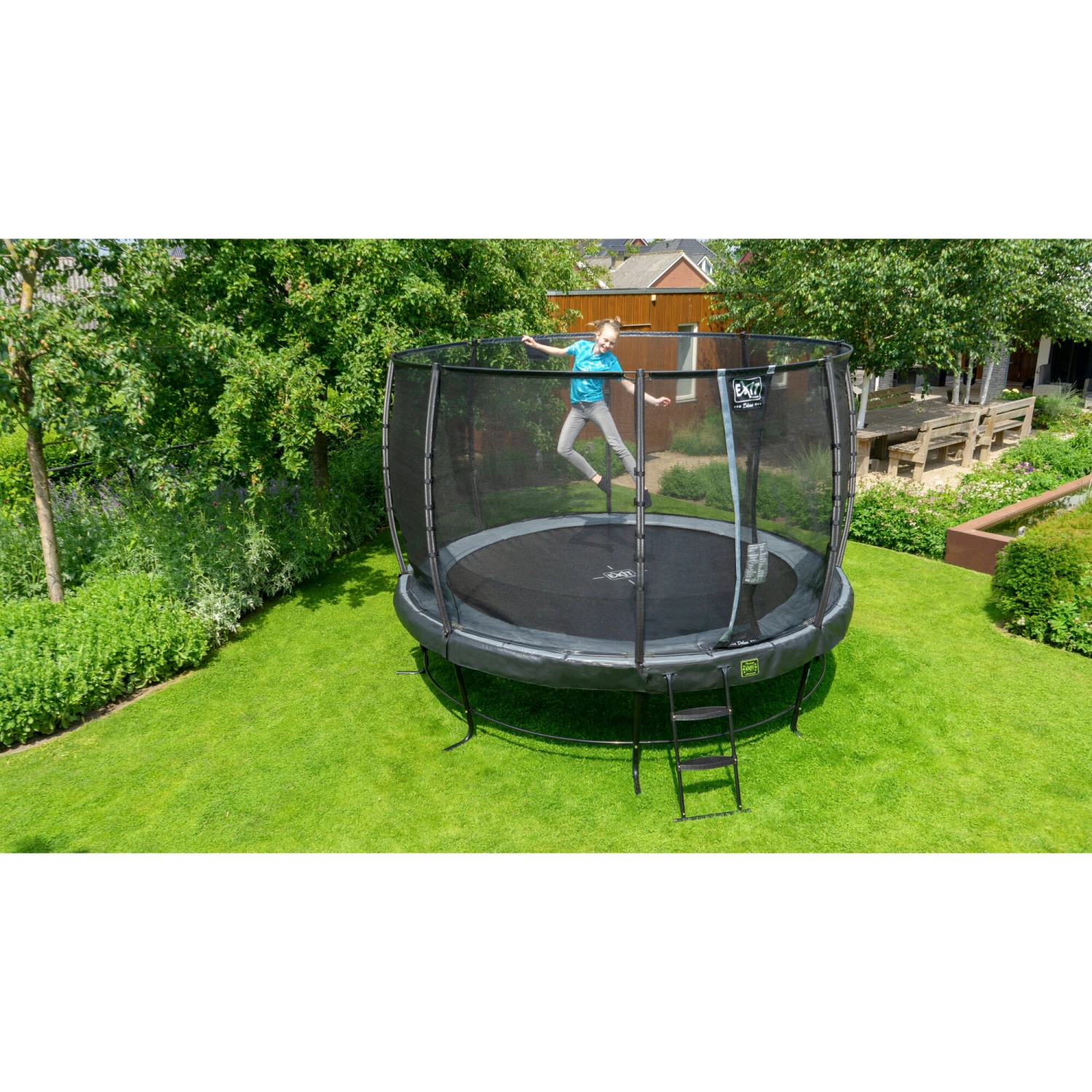 EXIT TOYS EXIT Elegant Premium Trampoline ø305cm Met Deluxe Veiligheidsnet - Zwart 14 EXIT TOYS EXIT Elegant Premium Trampoline ø305cm Met Deluxe Veiligheidsnet - Zwart - Afbeelding 14