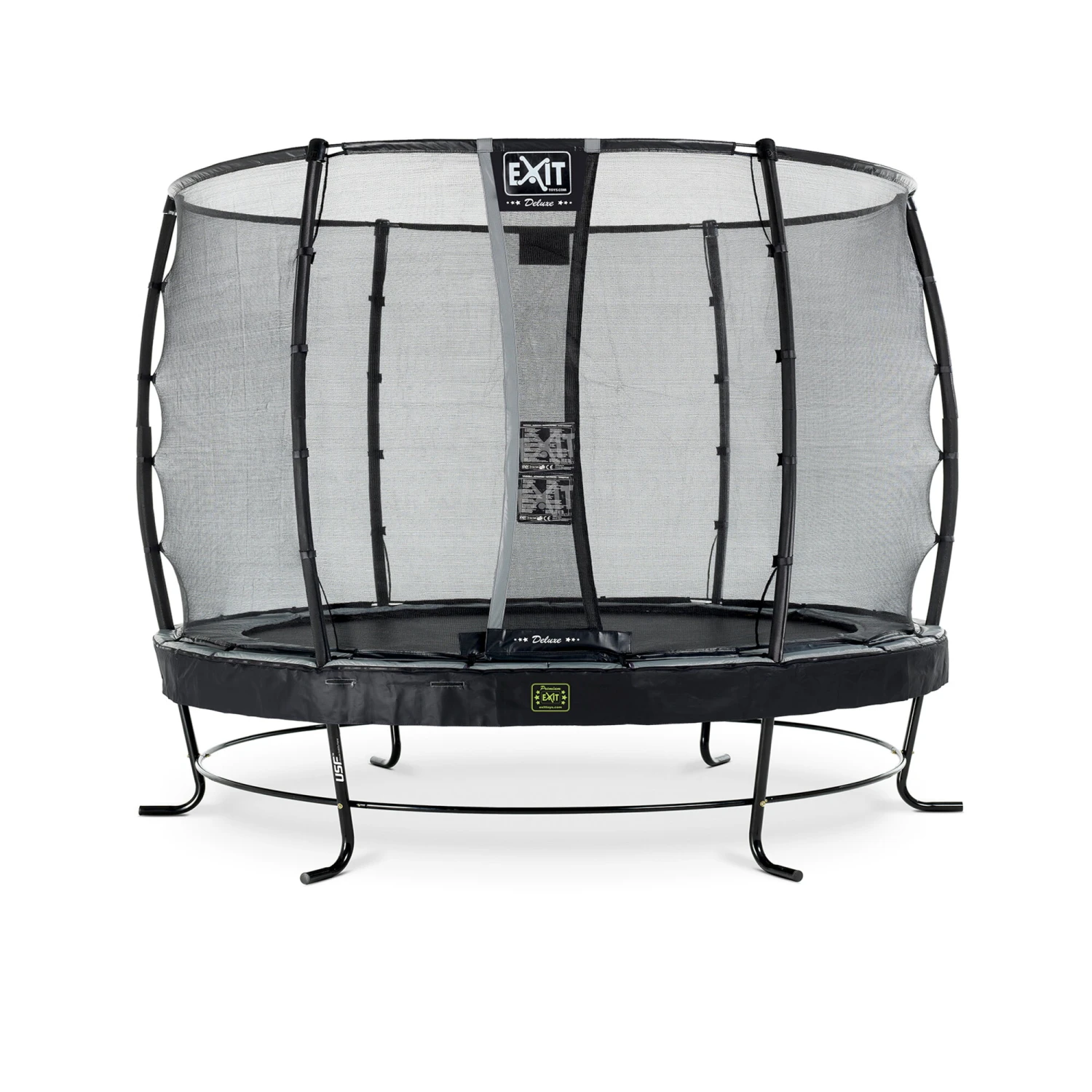 EXIT TOYS EXIT Elegant Premium Trampoline ø305cm Met Deluxe Veiligheidsnet - Zwart 1 EXIT TOYS EXIT Elegant Premium Trampoline ø305cm Met Deluxe Veiligheidsnet - Zwart