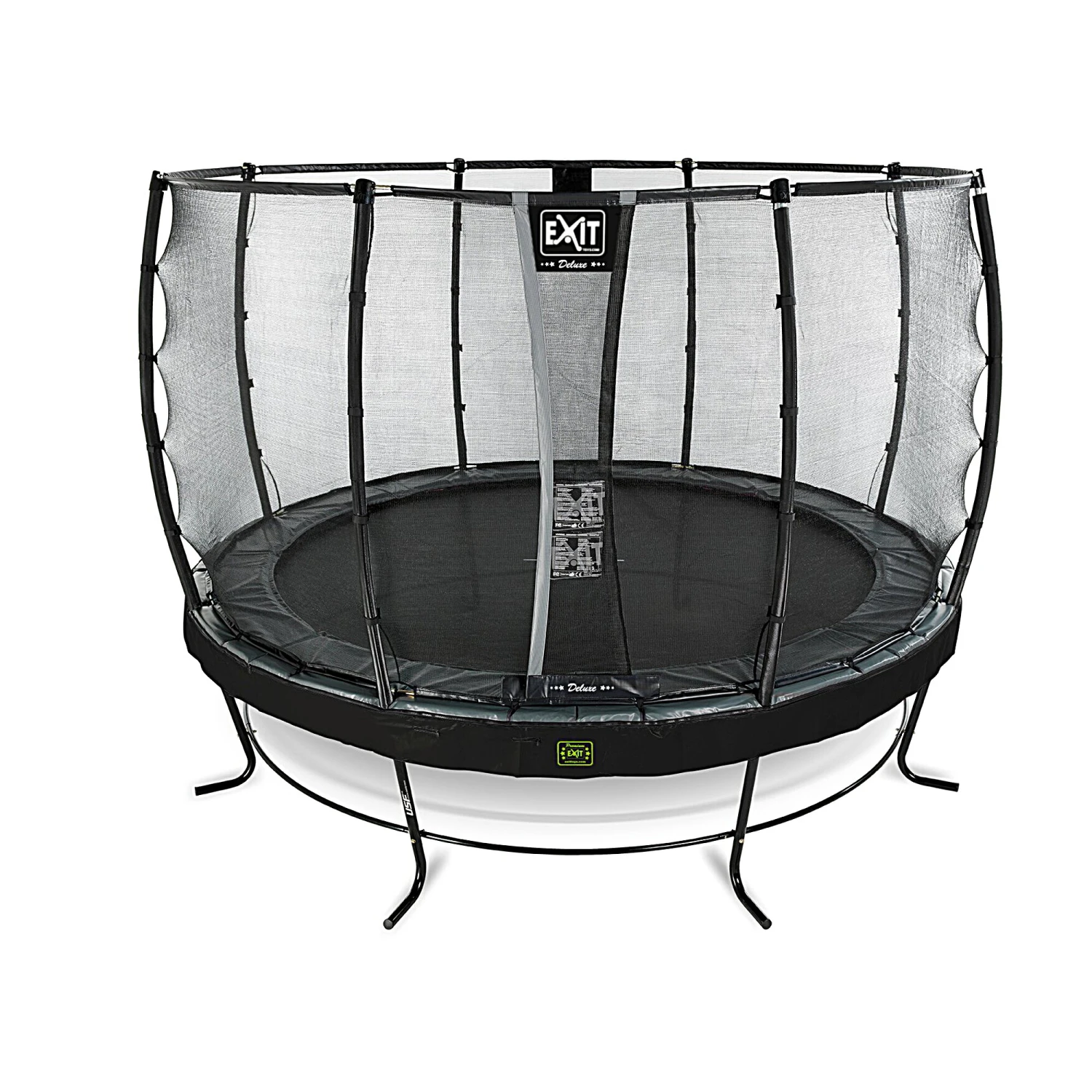 EXIT TOYS EXIT Elegant Premium Trampoline ø366cm Met Deluxe Veiligheidsnet - Zwart 2 EXIT TOYS EXIT Elegant Premium Trampoline ø366cm Met Deluxe Veiligheidsnet - Zwart - Afbeelding 2