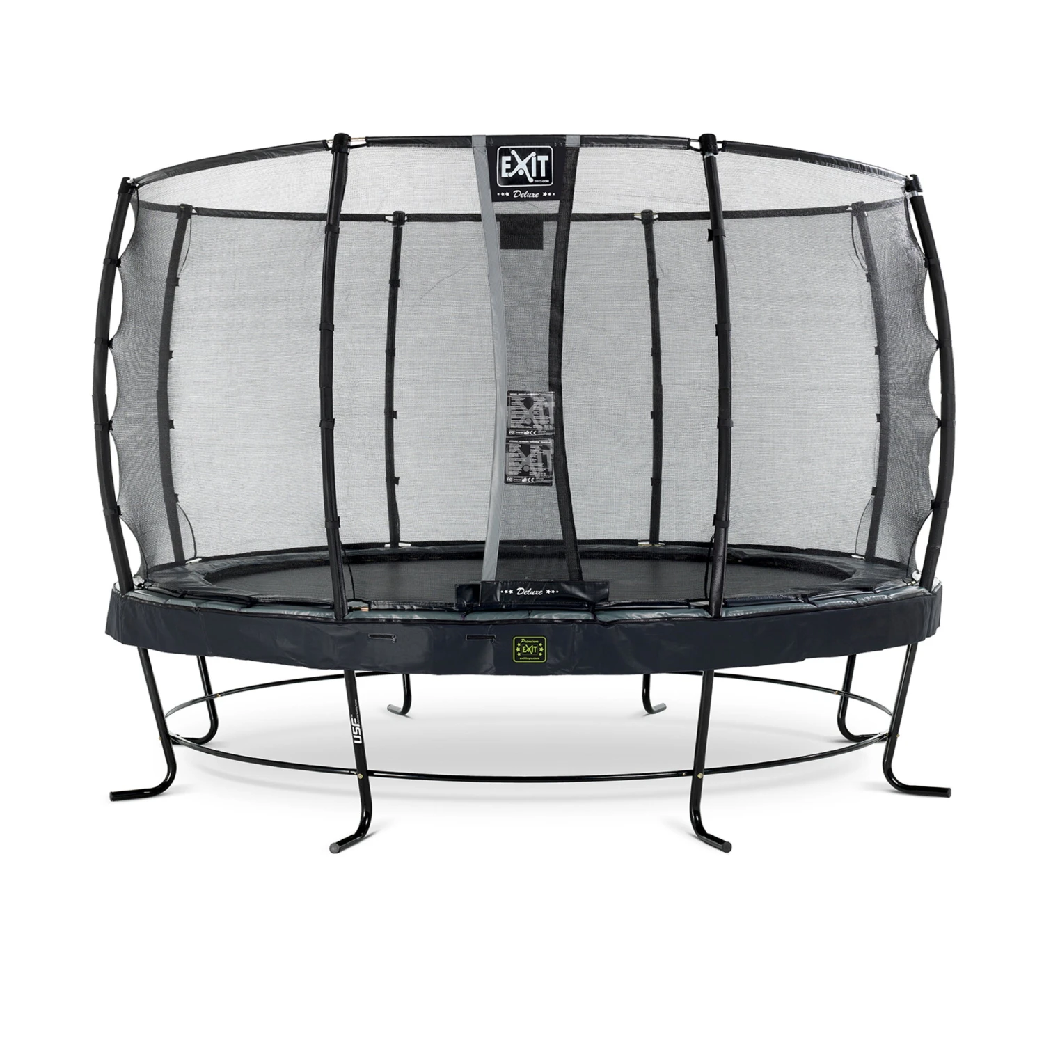 EXIT TOYS EXIT Elegant Premium Trampoline ø366cm Met Deluxe Veiligheidsnet - Zwart 1 EXIT TOYS EXIT Elegant Premium Trampoline ø366cm Met Deluxe Veiligheidsnet - Zwart