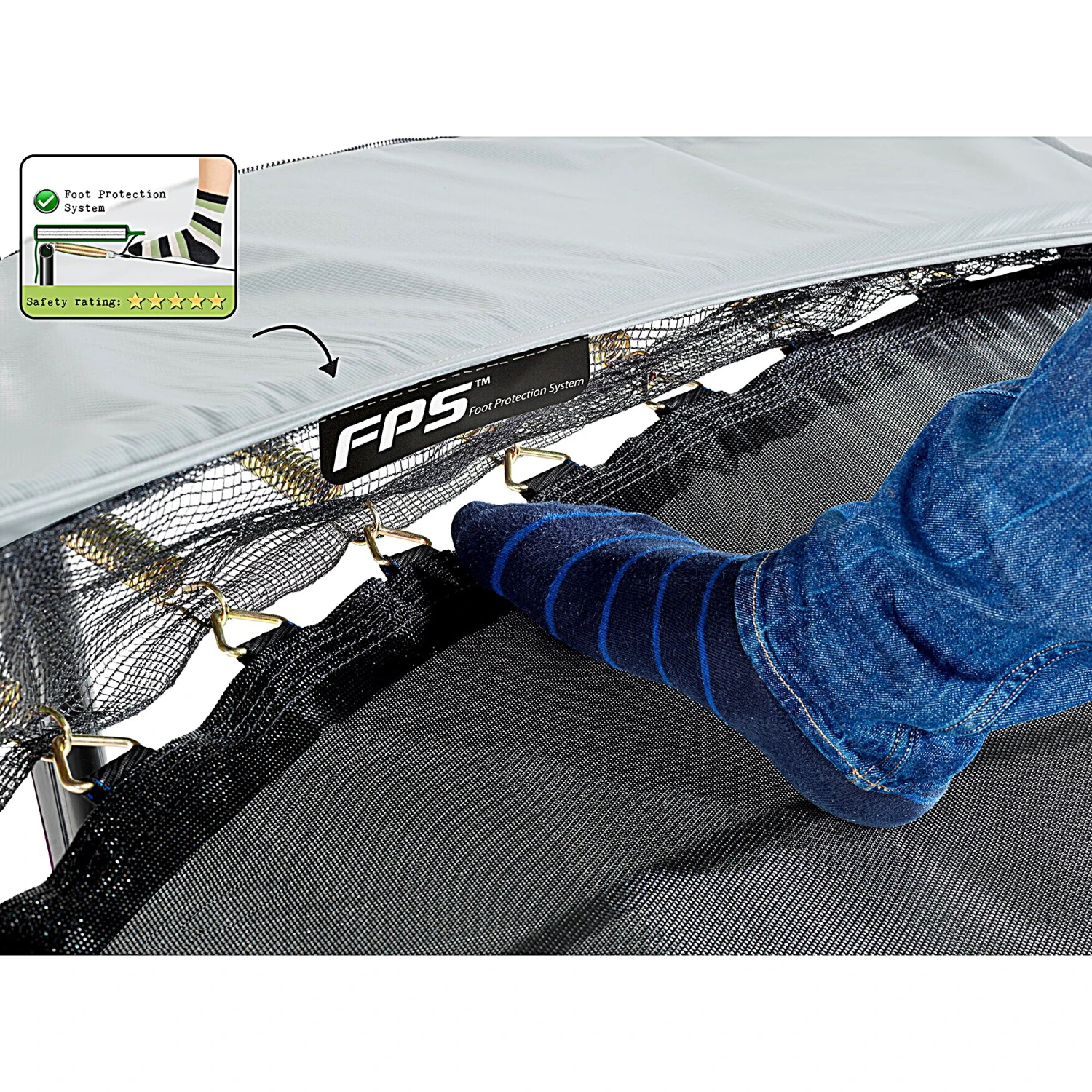 EXIT TOYS EXIT Elegant Premium Trampoline ø427cm Met Deluxe Veiligheidsnet - Groen 9 EXIT TOYS EXIT Elegant Premium Trampoline ø427cm Met Deluxe Veiligheidsnet - Groen - Afbeelding 9