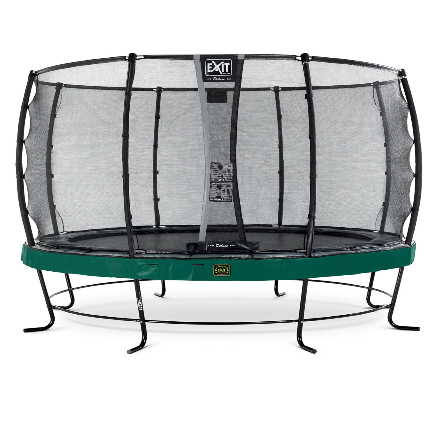 EXIT TOYS EXIT Elegant Premium Trampoline ø427cm Met Deluxe Veiligheidsnet - Groen 1 EXIT TOYS EXIT Elegant Premium Trampoline ø427cm Met Deluxe Veiligheidsnet - Groen