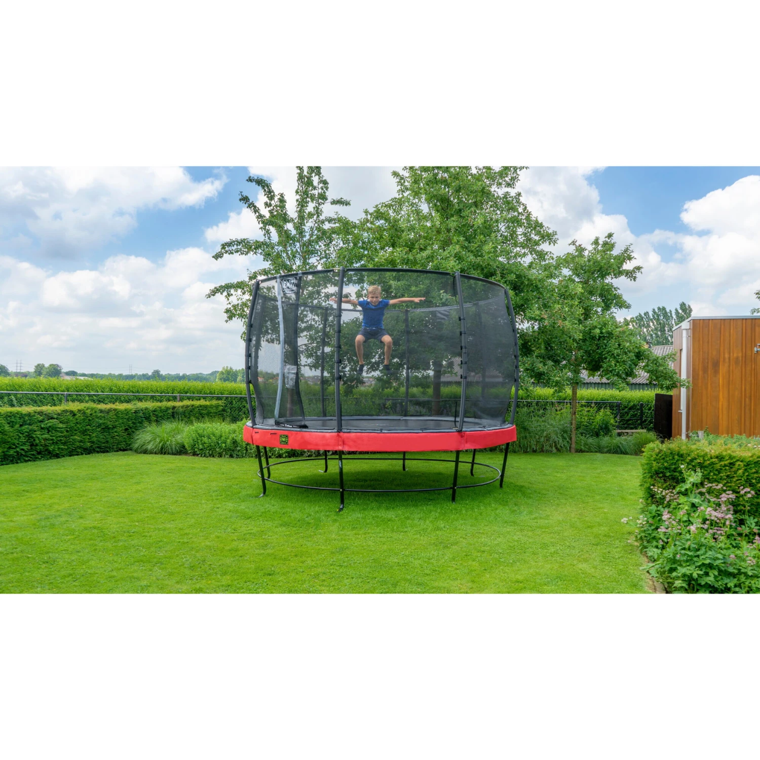 EXIT TOYS EXIT Elegant Premium Trampoline ø427cm Met Deluxe Veiligheidsnet - Rood 13 EXIT TOYS EXIT Elegant Premium Trampoline ø427cm Met Deluxe Veiligheidsnet - Rood - Afbeelding 13
