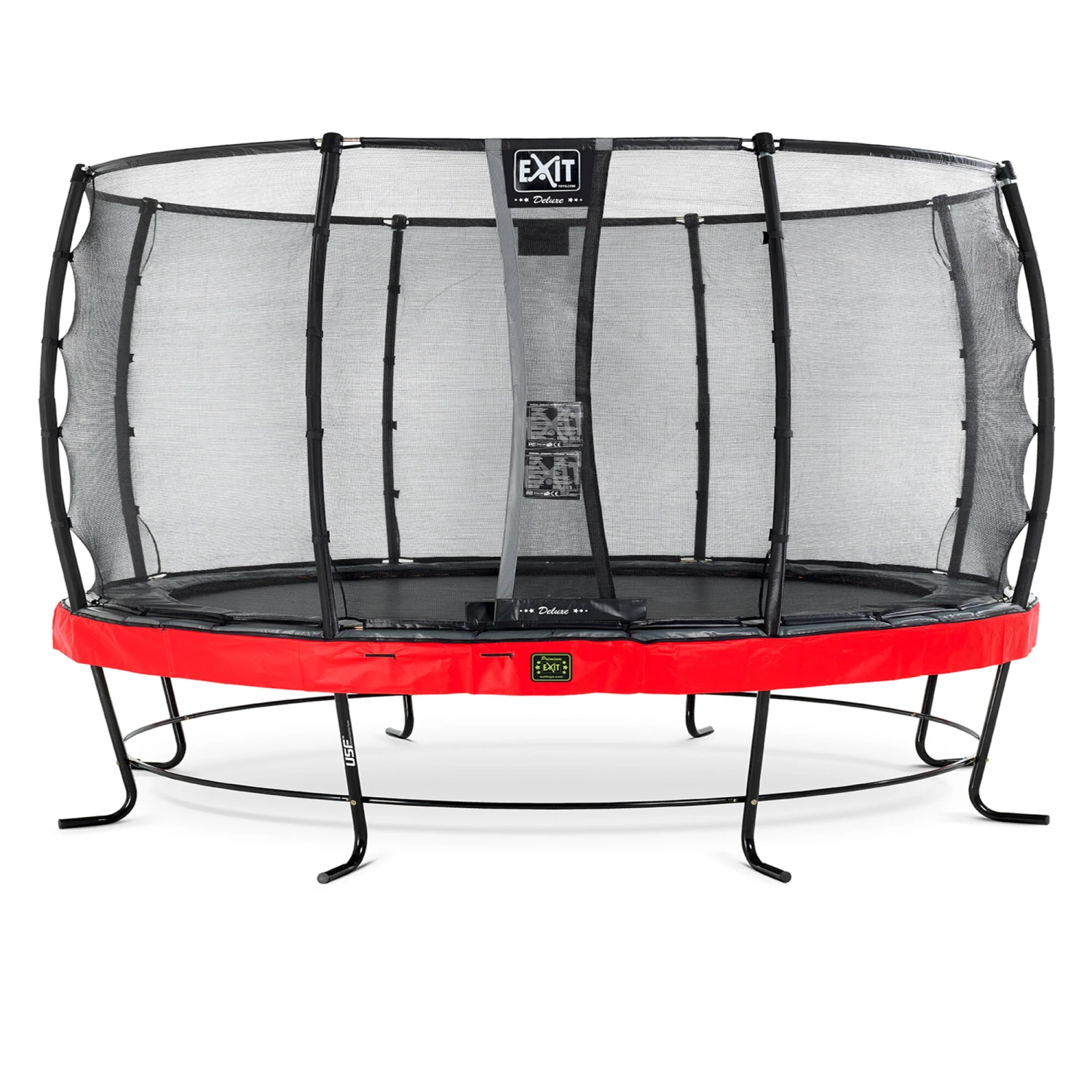 EXIT TOYS EXIT Elegant Premium Trampoline ø427cm Met Deluxe Veiligheidsnet - Rood 1 EXIT TOYS EXIT Elegant Premium Trampoline ø427cm Met Deluxe Veiligheidsnet - Rood
