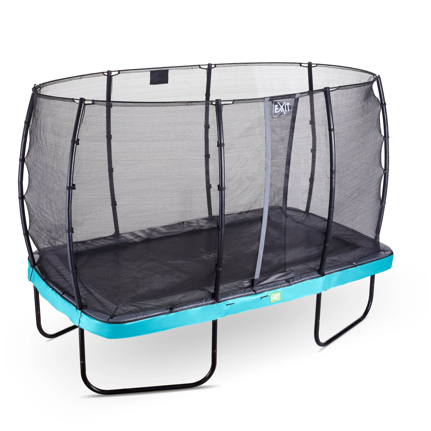 EXIT TOYS EXIT Elegant Trampoline 214x366cm Met Economy Veiligheidsnet - Blauw 2 EXIT TOYS EXIT Elegant Trampoline 214x366cm Met Economy Veiligheidsnet - Blauw - Afbeelding 2